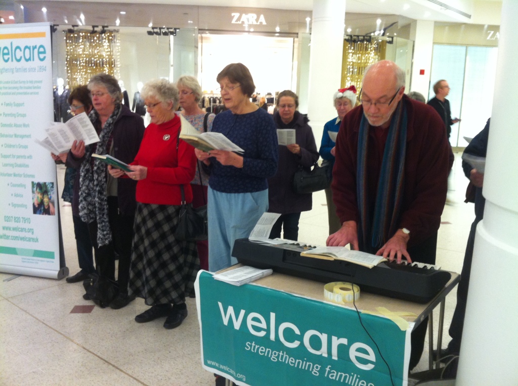 Carol singers in Bromley supporting Welcare